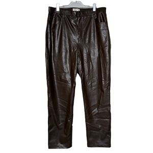 Abercrombie & Fitch Curve Love 90 straight ultra high rise Chocolate Brown Pants